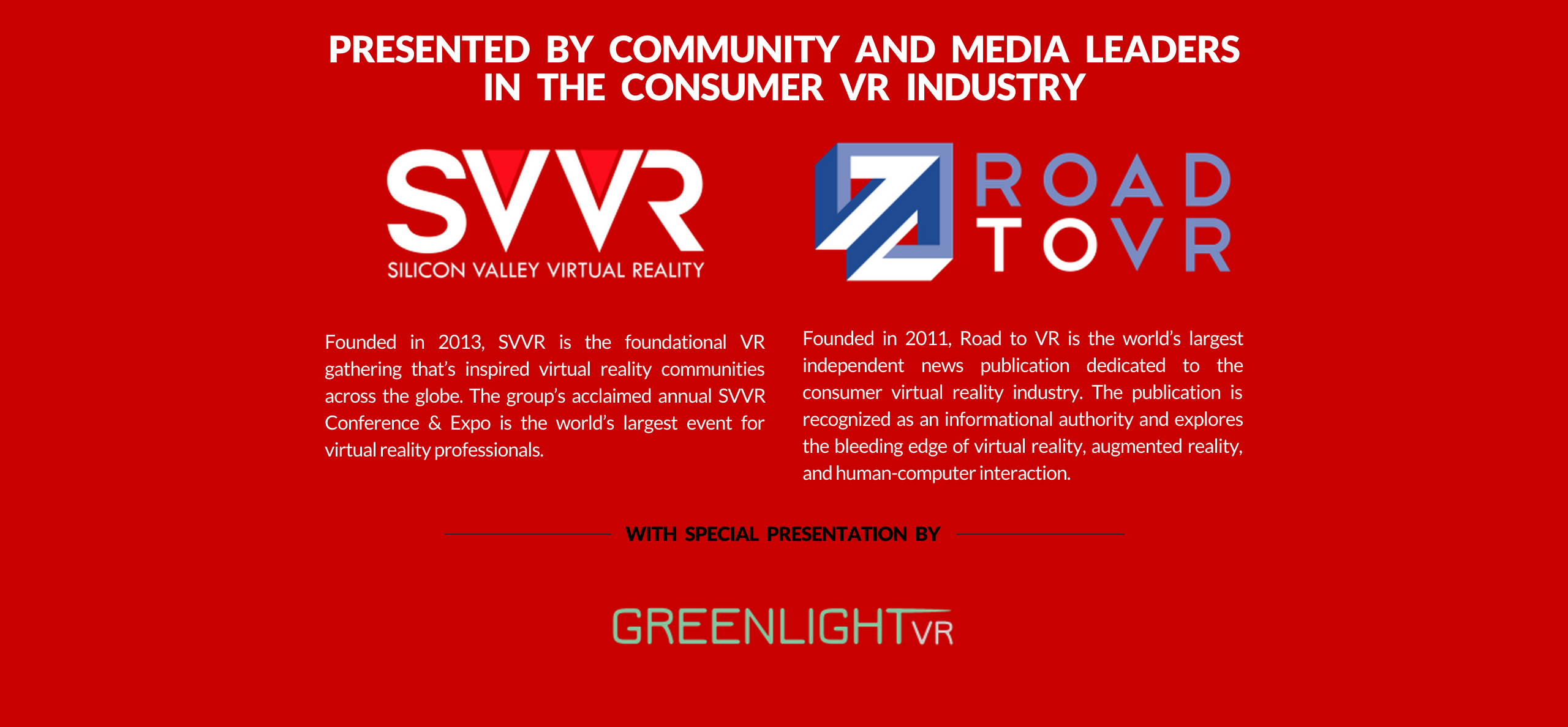 Greenlight VR Keynote SVVR RoadToVR