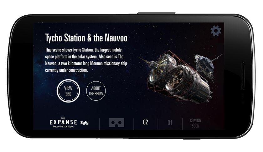 Syfy launched The Expanse VR app to promote the series