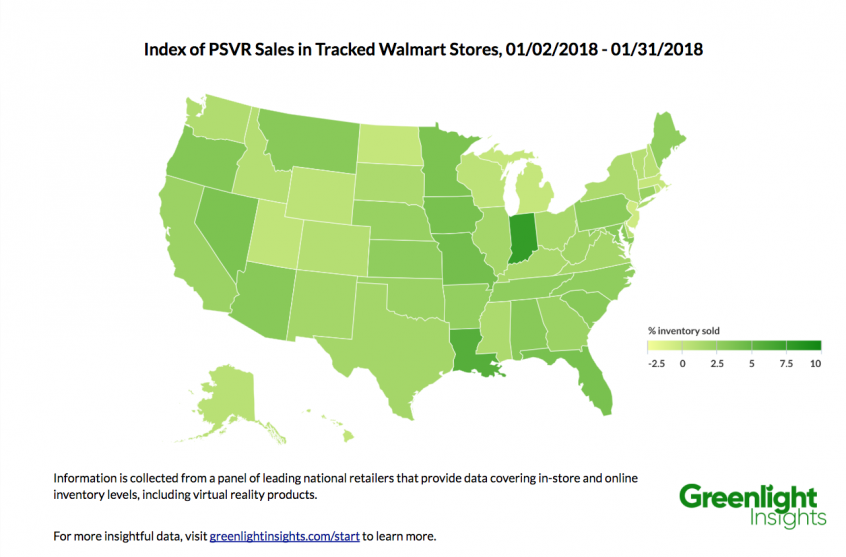 Index of PSVR Sales at Walmart