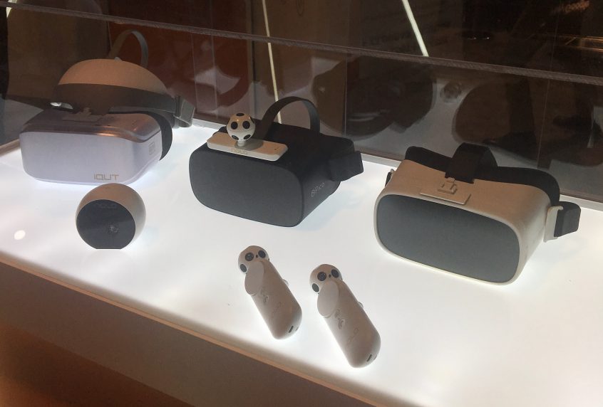 Nolo VR, a Chinese vendor, exhibits VR tracking and controllers at CES 2020.